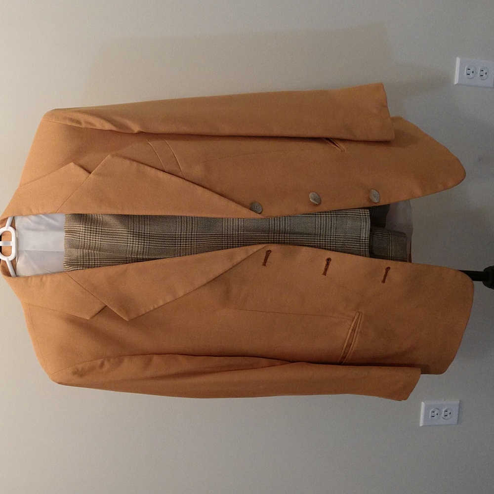Women's Mark Shale Blazer and Pant Set Size 8‎ Gold and Plaid